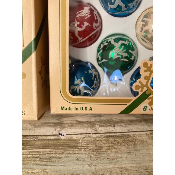 3 Boxes Pyramid Rauch Glass Ornaments USA 1980s Vintage Christmas Lot - Picture 15 of 16